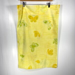Vintage Pequot Yellow Butterfly Percale Standard Pillowcase